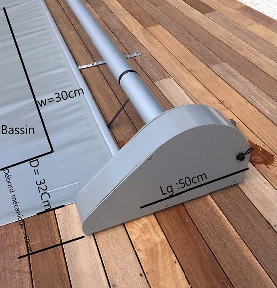 Abmessung der Enco Piscine Stangenabdeckung